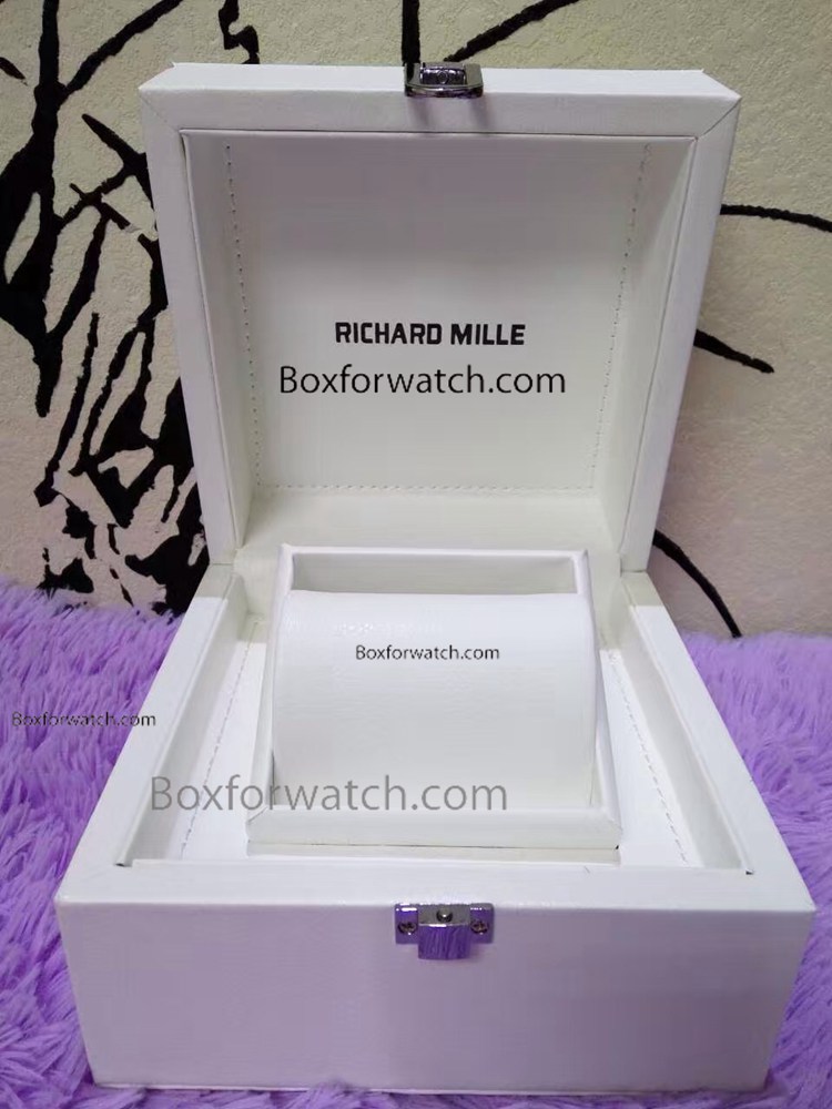 Replica Richard Mille Box White Leather Watch Box Larger Size